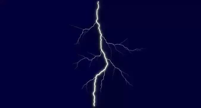 Realistic 3D Lightning CG-04 Low-poly 3D model