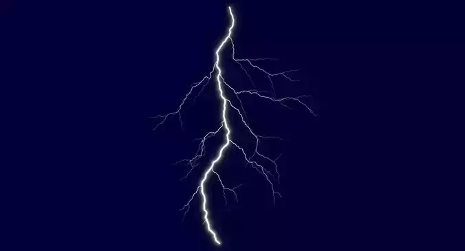 Realistic 3D Lightning CG-05 Low-poly 3D model
