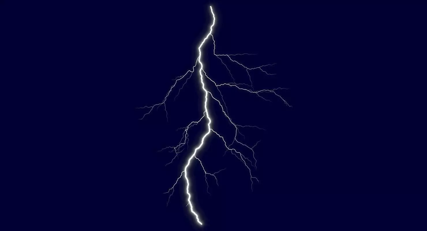 Realistic 3D Lightning CG-05 Low-poly 3D model_0