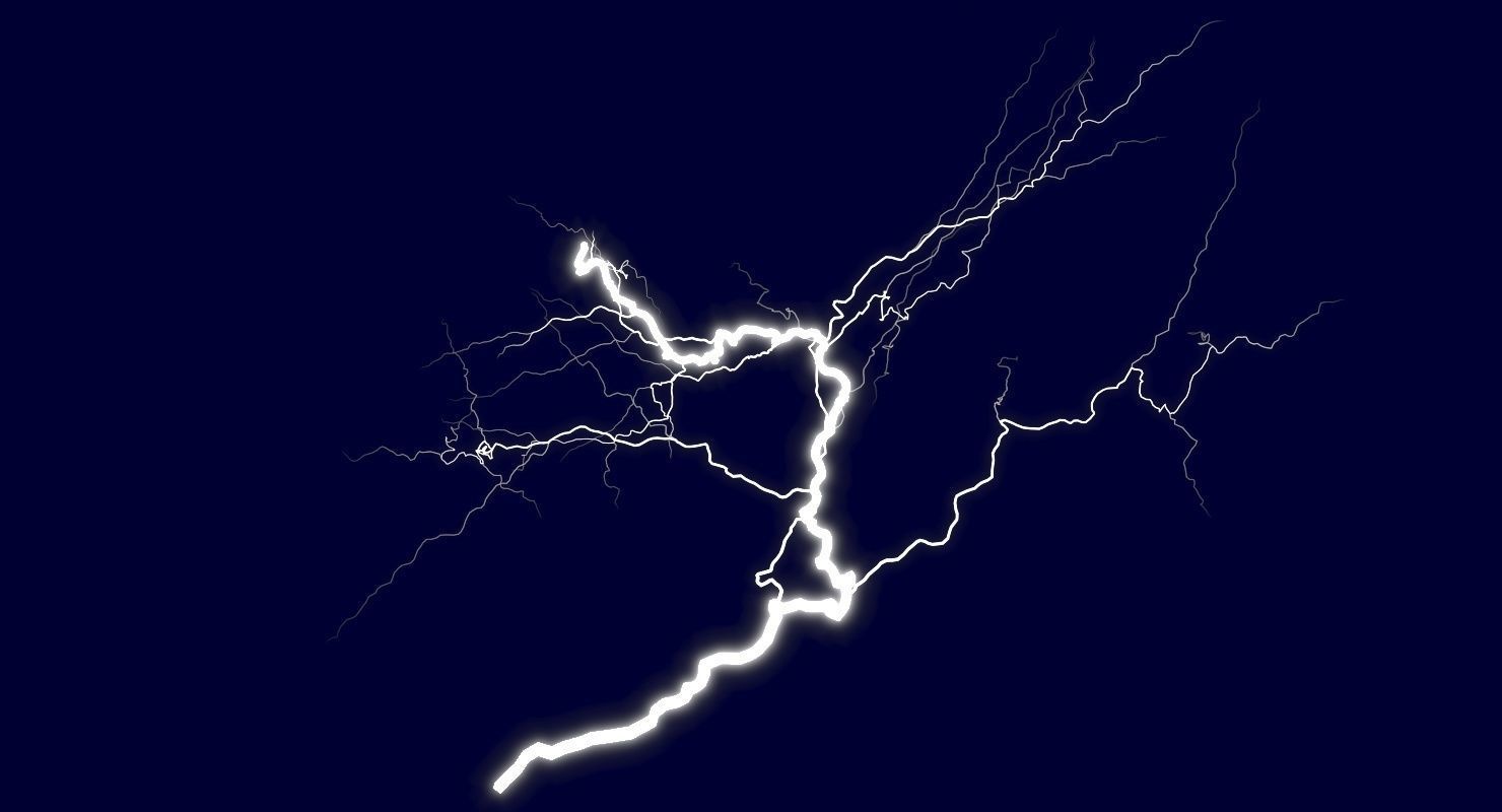 Realistic 3D Lightning CG-07 Low-poly 3D model_8