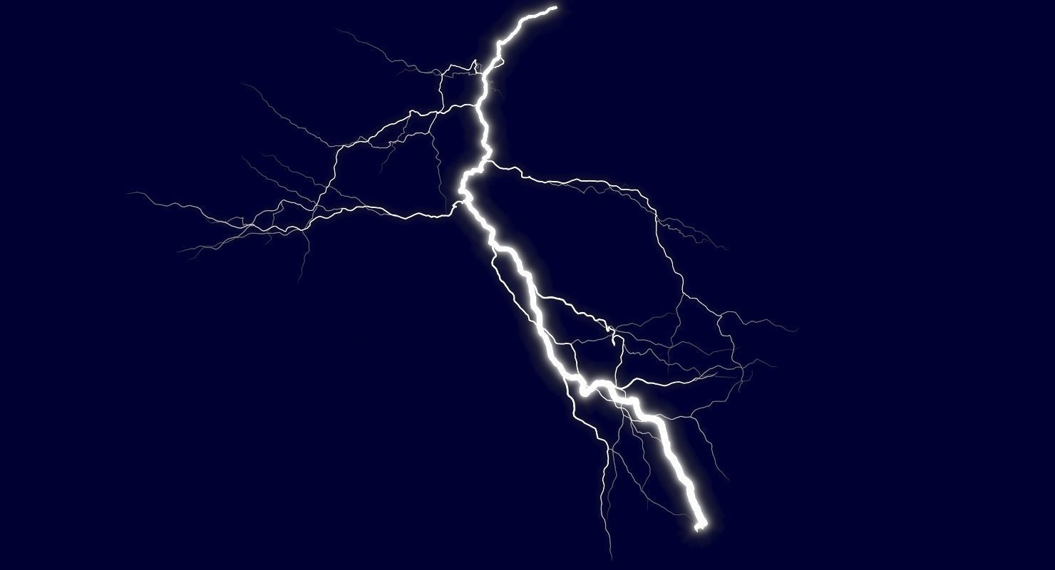 Realistic 3D Lightning CG-07 Low-poly 3D model_6