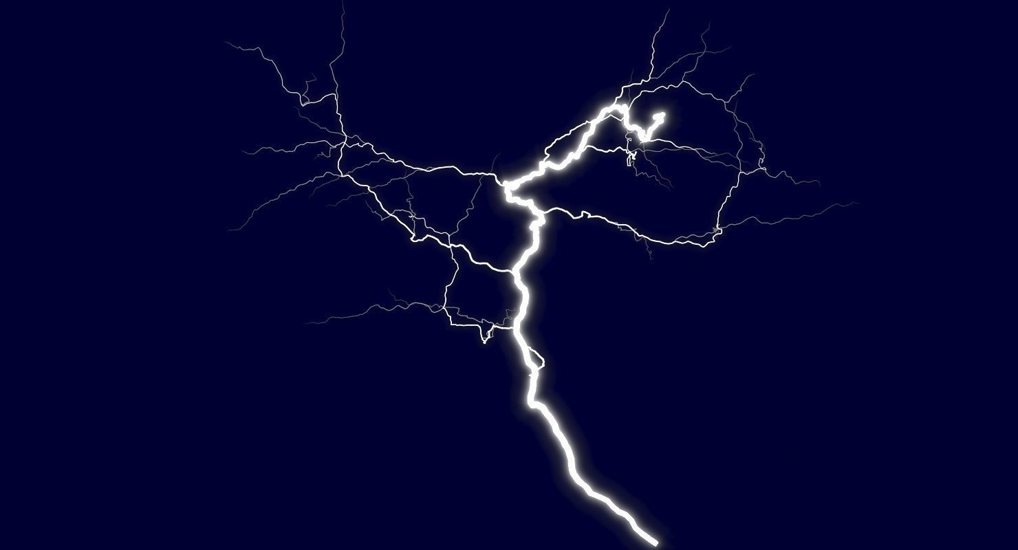 Realistic 3D Lightning CG-07 Low-poly 3D model_7