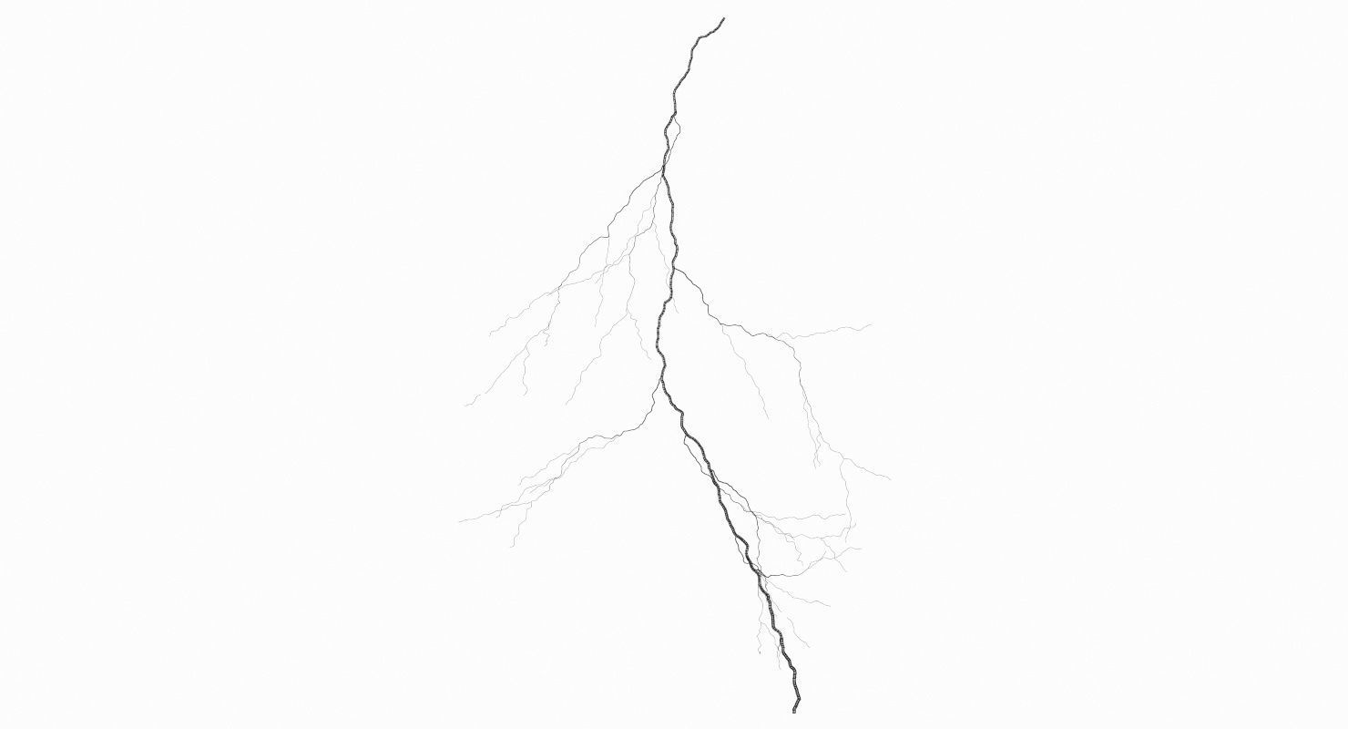 Realistic 3D Lightning CG-07 Low-poly 3D model_9