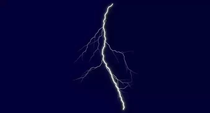 Realistic 3D Lightning CG-07 Low-poly 3D model