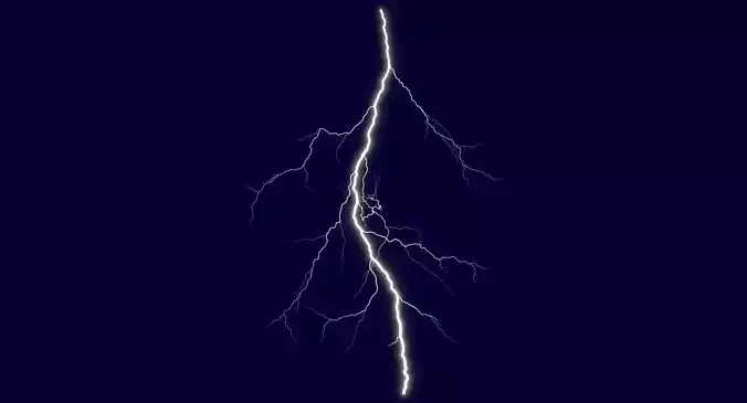 Realistic 3D Lightning CG-08 Low-poly 3D model