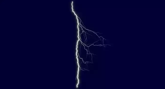 Realistic 3D Lightning CG-09 Low-poly 3D model