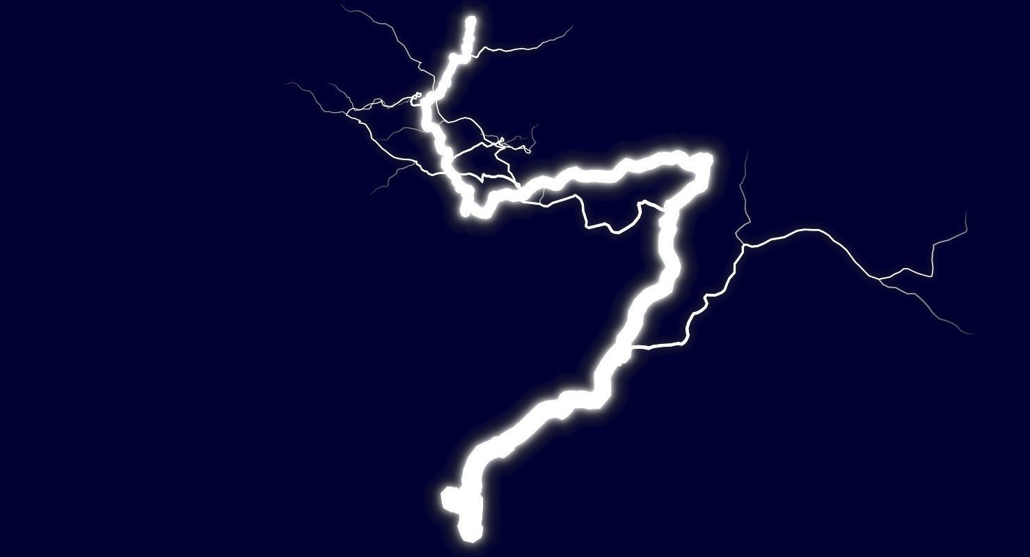 Realistic 3D Lightning CG-11 Low-poly 3D model_8