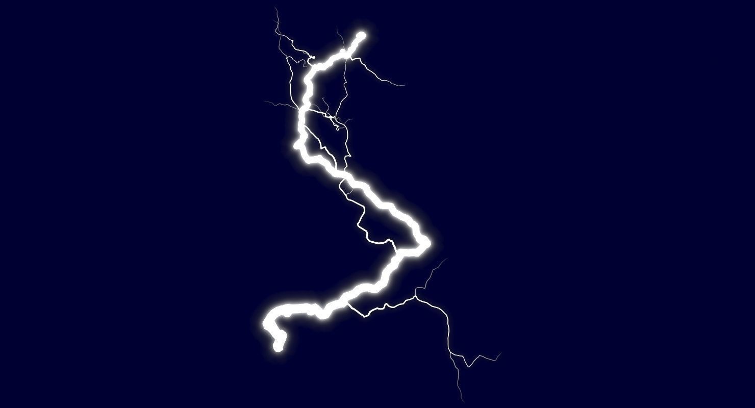 Realistic 3D Lightning CG-11 Low-poly 3D model_7