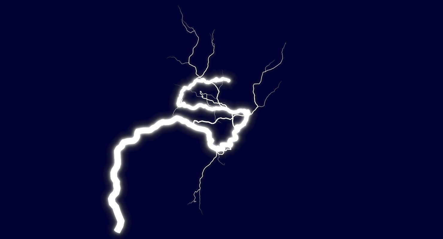 Realistic 3D Lightning CG-12 Low-poly 3D model_8