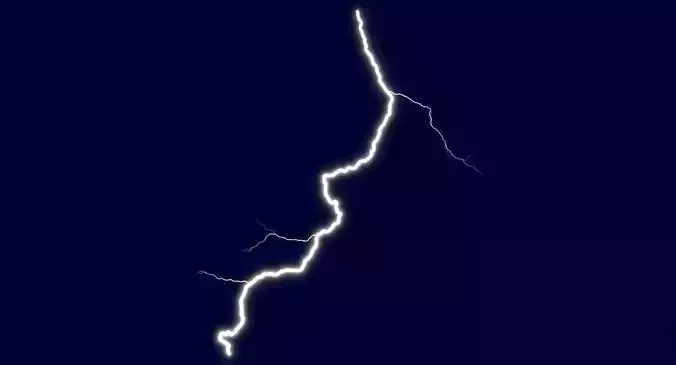 Realistic 3D Lightning CG-14 Low-poly 3D model