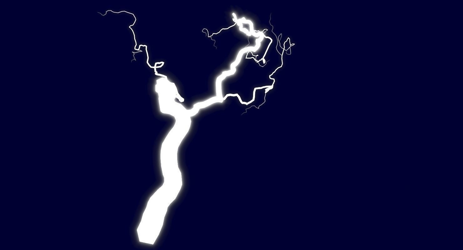 Realistic 3D Lightning CG-15 Low-poly 3D model_8