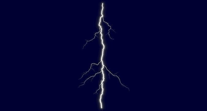Realistic 3D Lightning CG-19 Low-poly 3D model