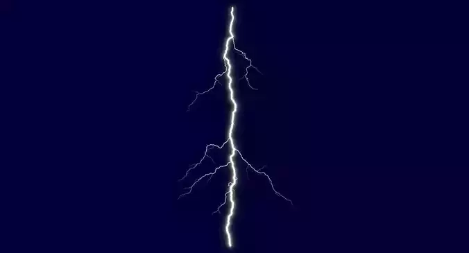 Realistic 3D Lightning CG-19 Low-poly 3D model