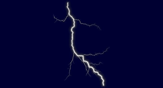 Realistic 3D Lightning CG-20 Low-poly 3D model