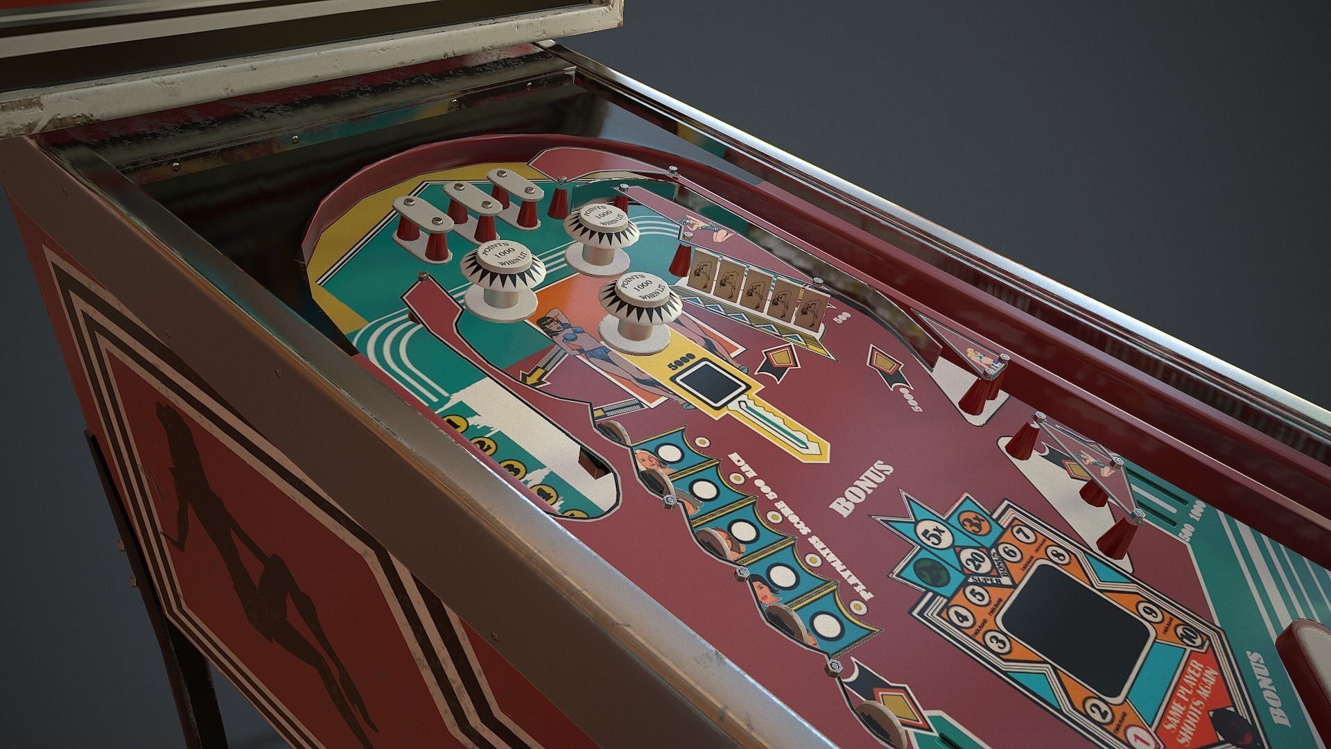 4K Low Poly Retro Casino Pack Low-poly 3D model_7