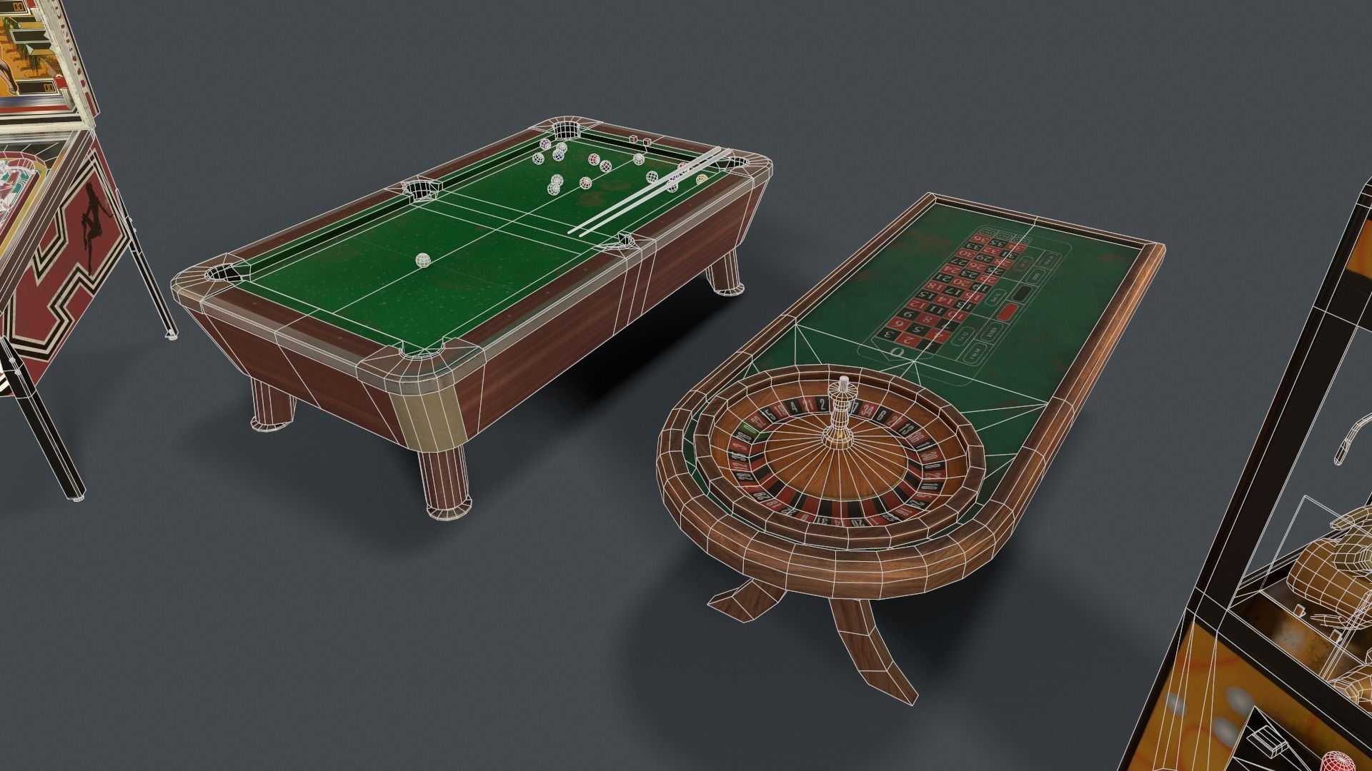 4K Low Poly Retro Casino Pack Low-poly 3D model_32