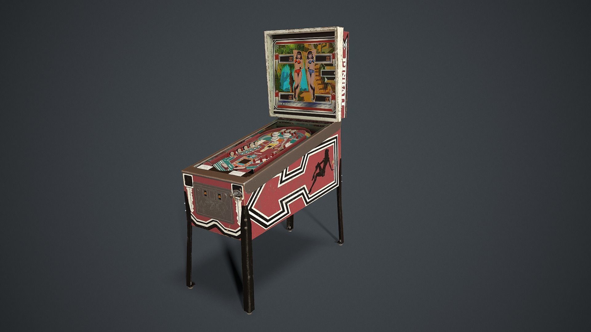 4K Low Poly Retro Casino Pack Low-poly 3D model_2