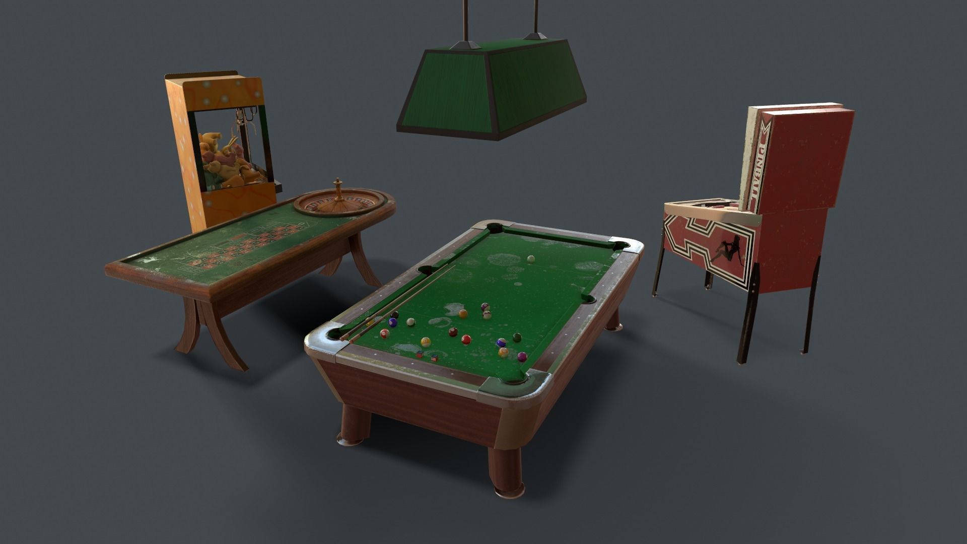 4K Low Poly Retro Casino Pack Low-poly 3D model_27