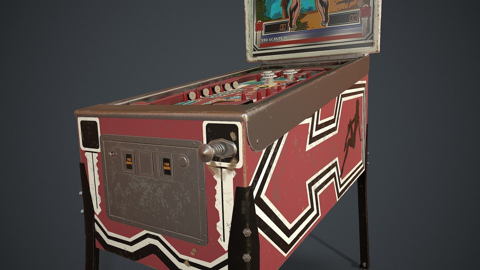 4K Low Poly Retro Casino Pack Low-poly 3D model_3