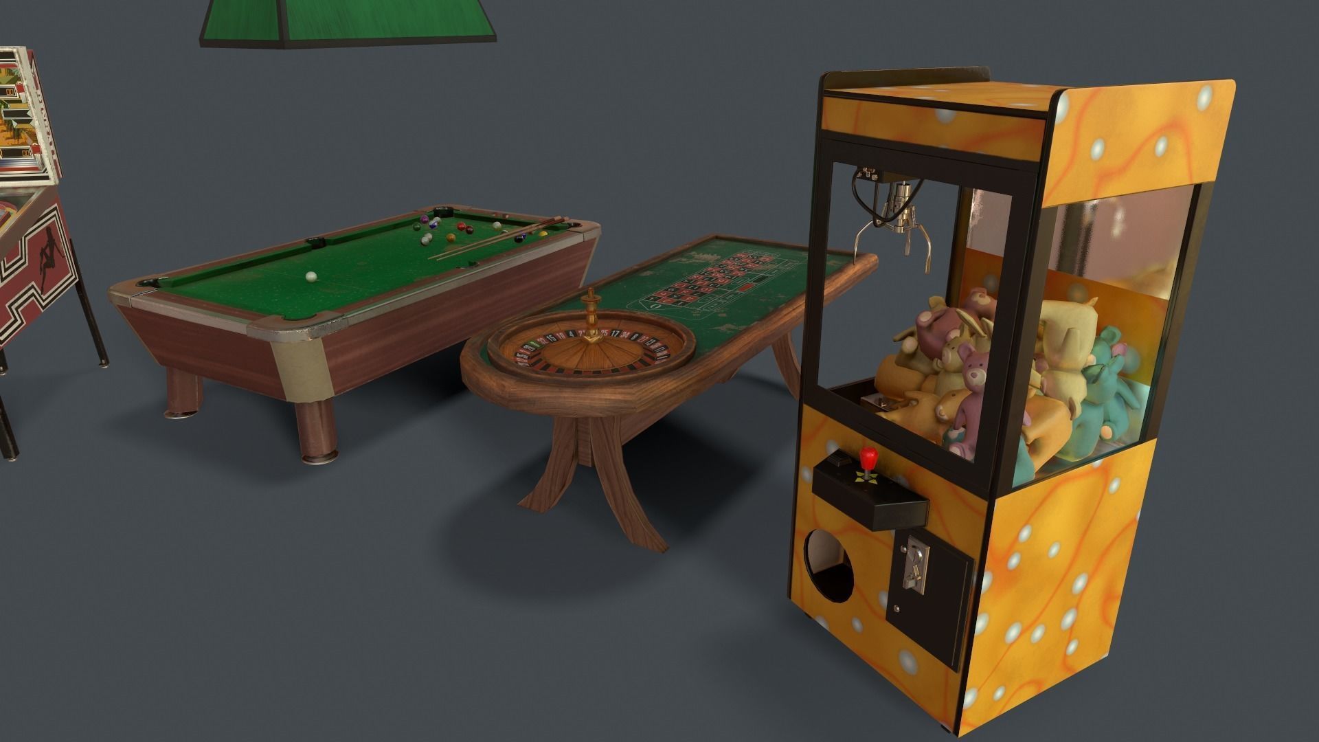 4K Low Poly Retro Casino Pack Low-poly 3D model_31