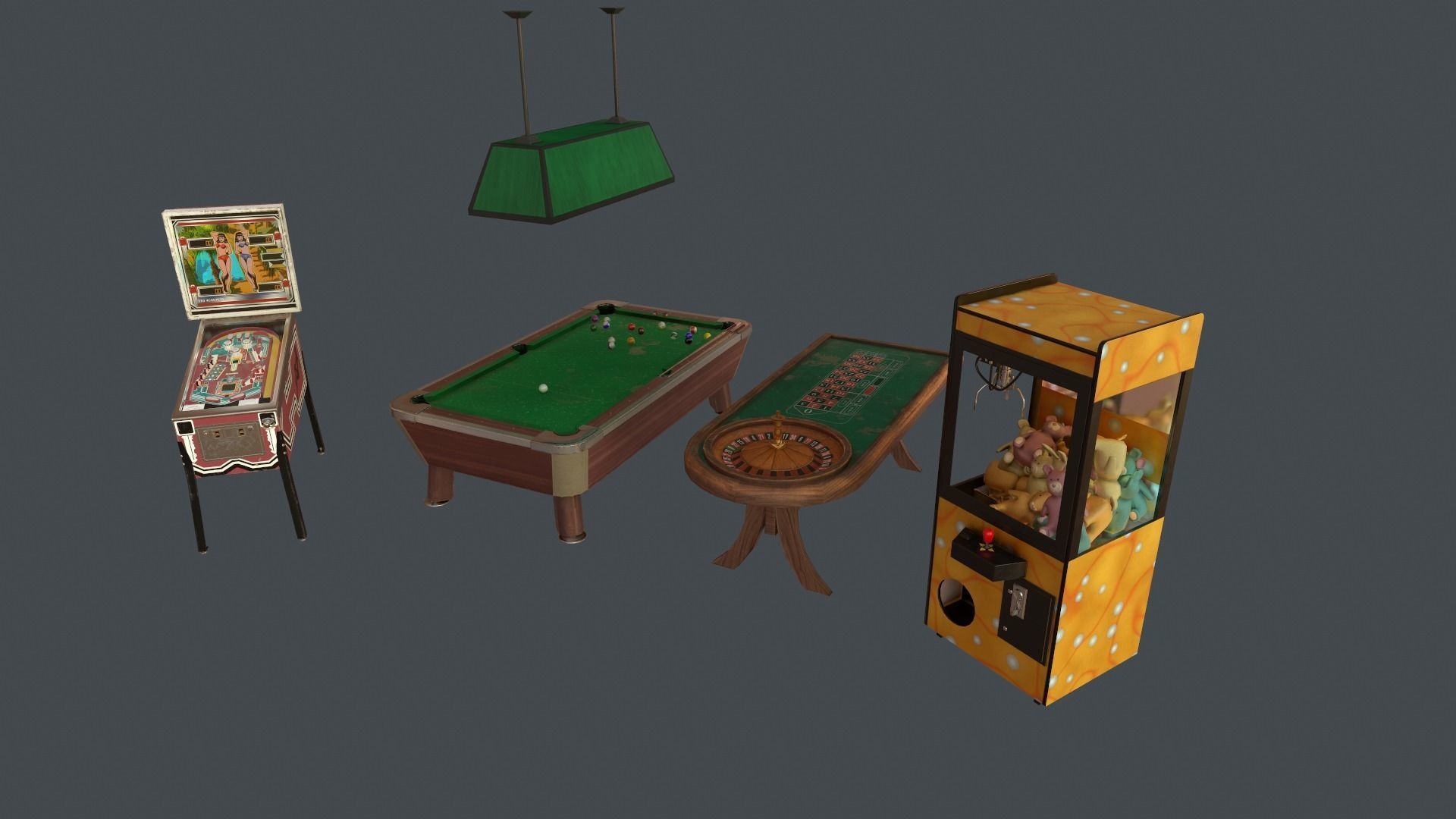4K Low Poly Retro Casino Pack Low-poly 3D model_29