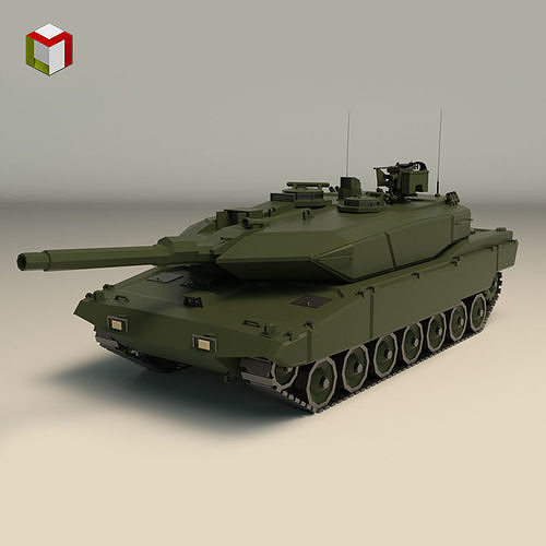 Low Poly Tank 04 Low-poly 3D model