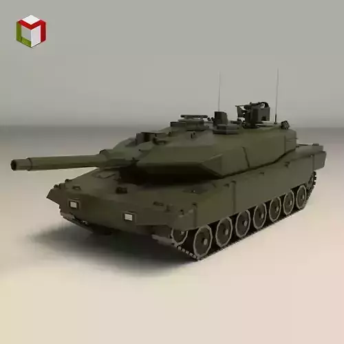 Low Poly Tank 04 Low-poly 3D model