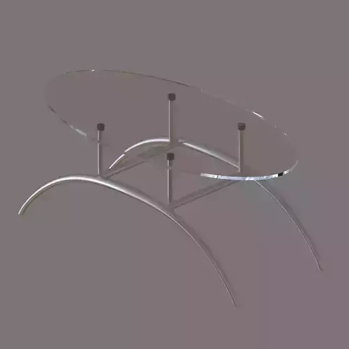 glass coffee table 3D model