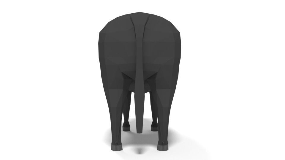 Low Poly Cartoon Bull Low-poly 3D model_5