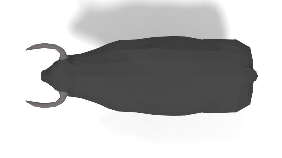 Low Poly Cartoon Bull Low-poly 3D model_7