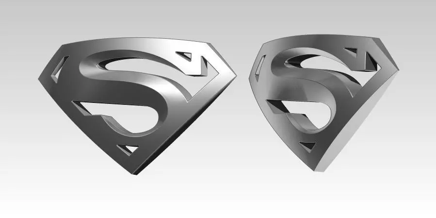 Super logo symbol  3D print model_0