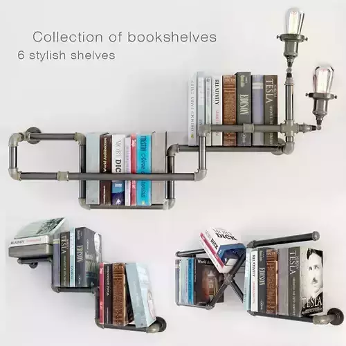 Collection of 6 bookshelves