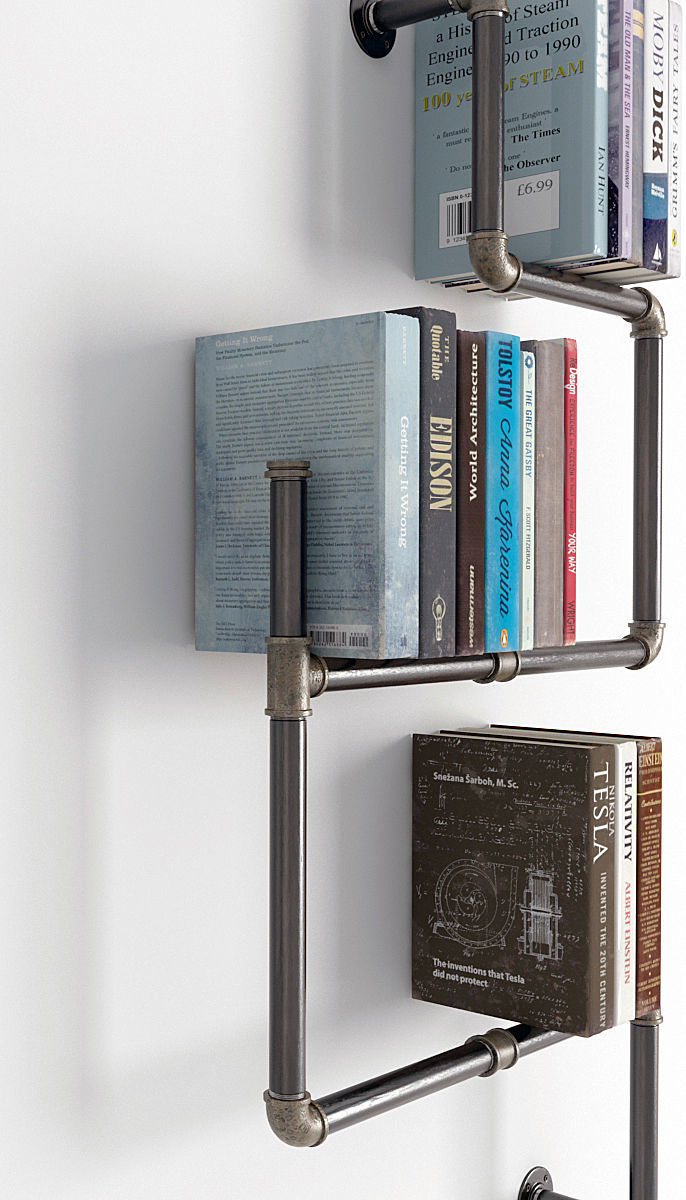 Collection of 6 bookshelves 3D model_11