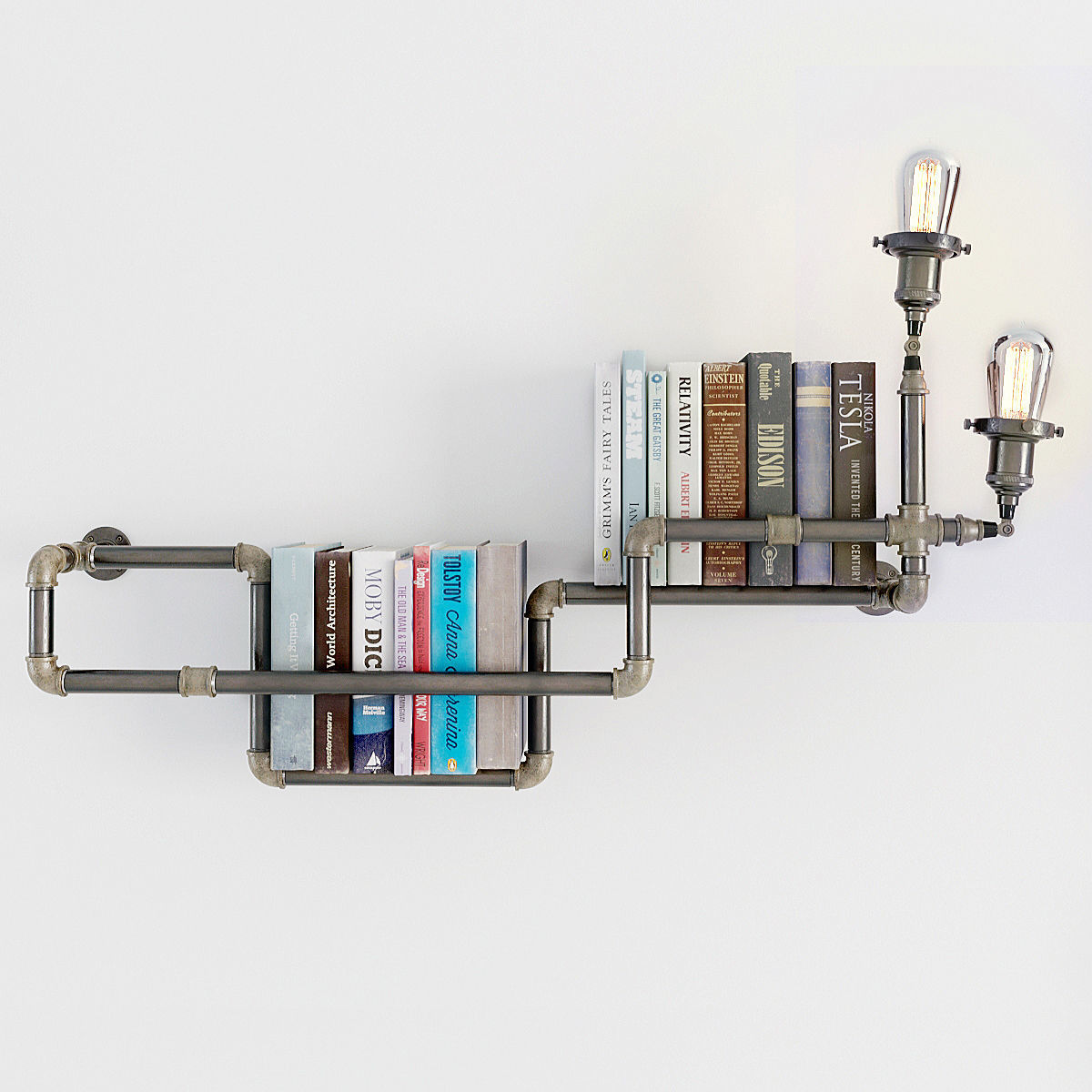 Collection of 6 bookshelves 3D model_4