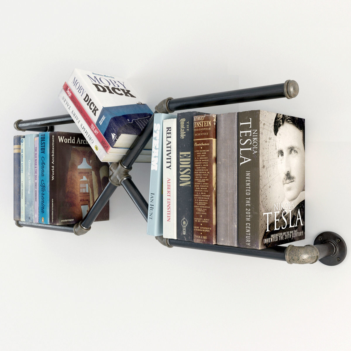 Collection of 6 bookshelves 3D model_5