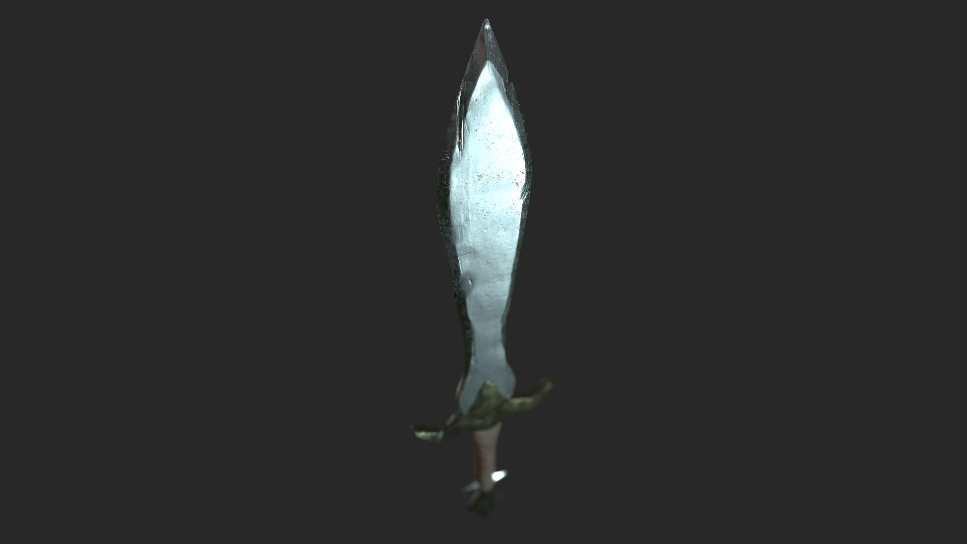 Medieval fantasy short sword Low-poly 3D model_8