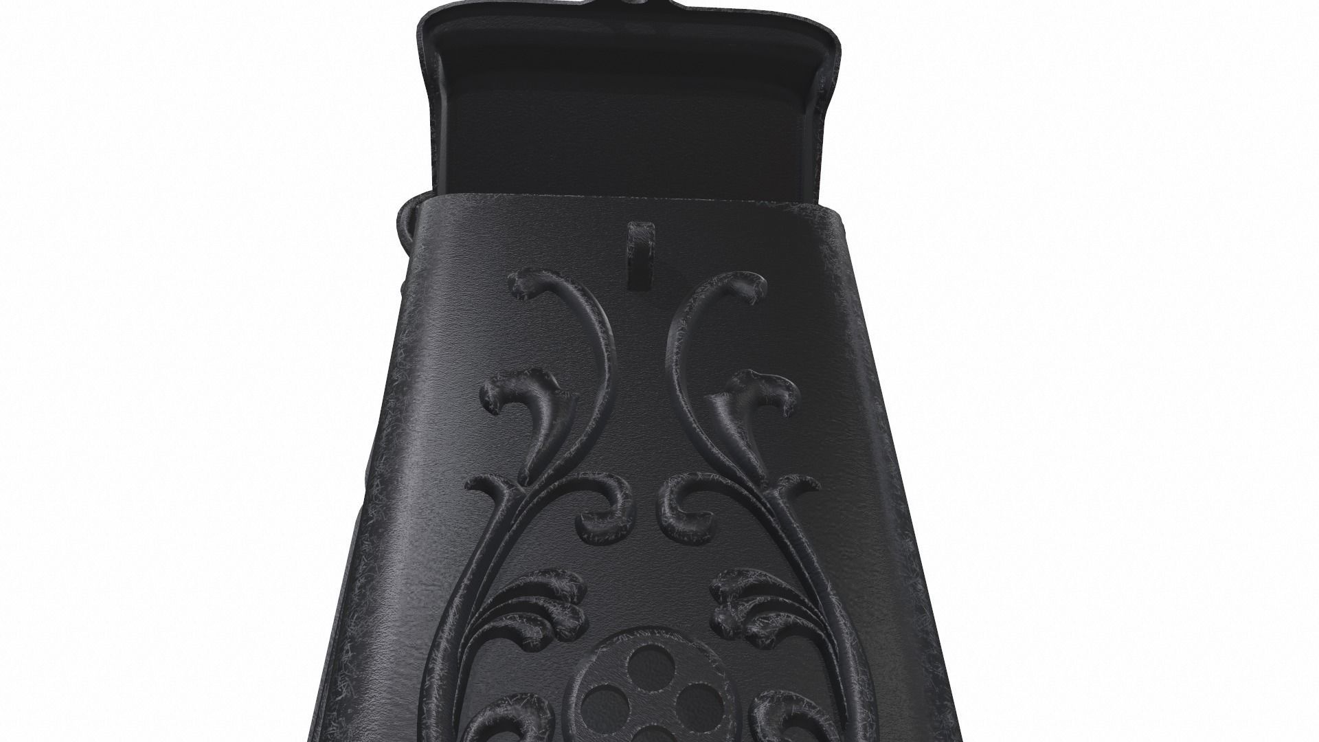 Metal mailbox Low-poly 3D model_7