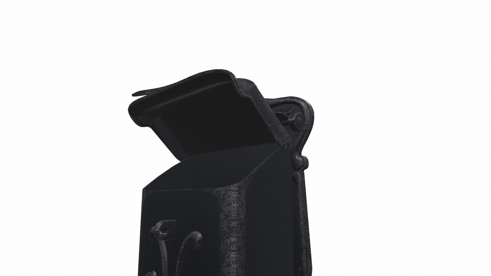 Metal mailbox Low-poly 3D model_2