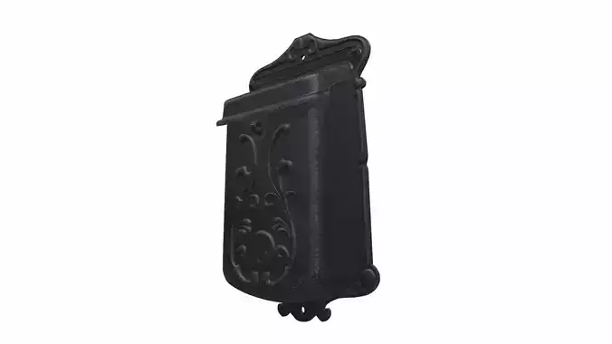 Metal mailbox Low-poly 3D model