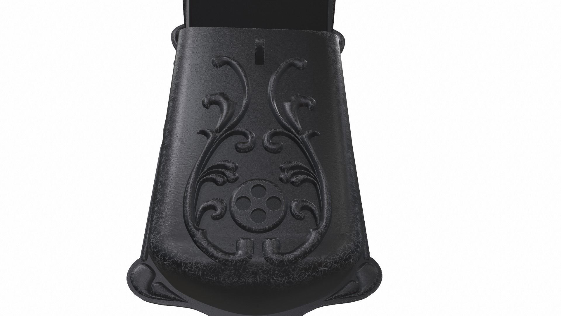 Metal mailbox Low-poly 3D model_4