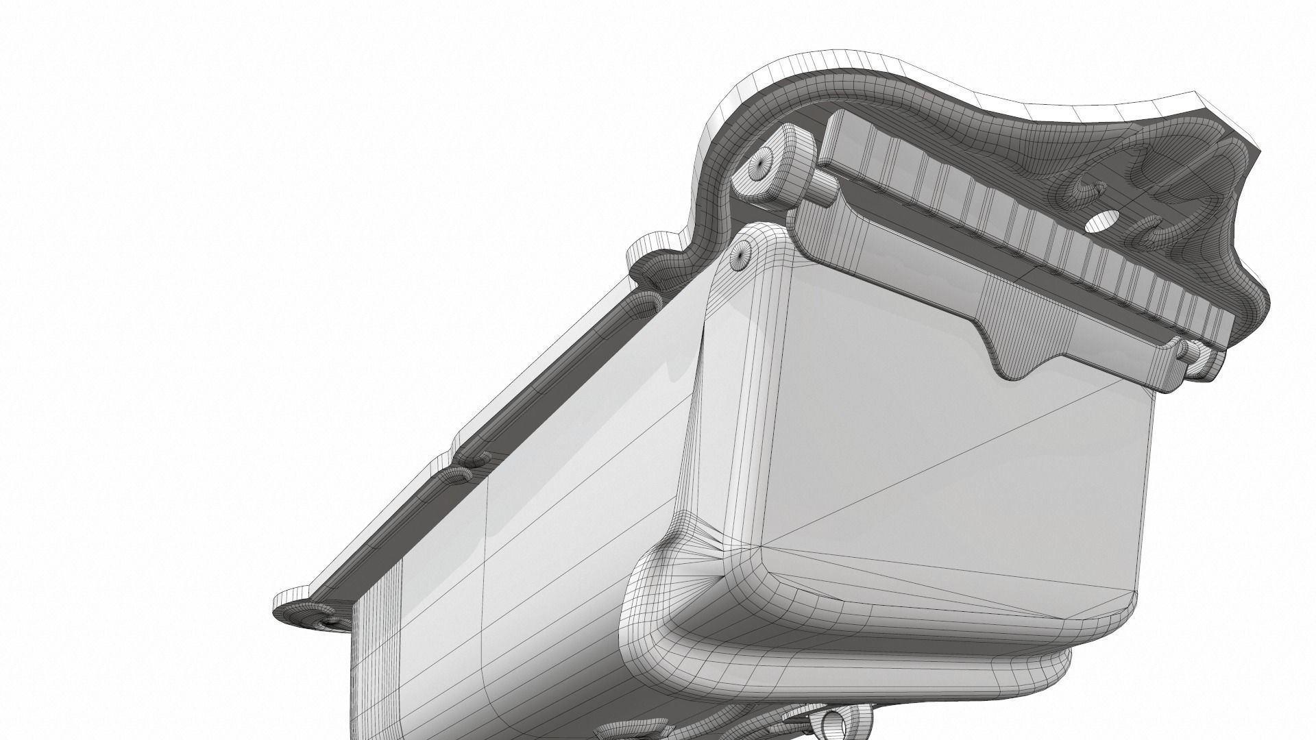 Metal mailbox Low-poly 3D model_11