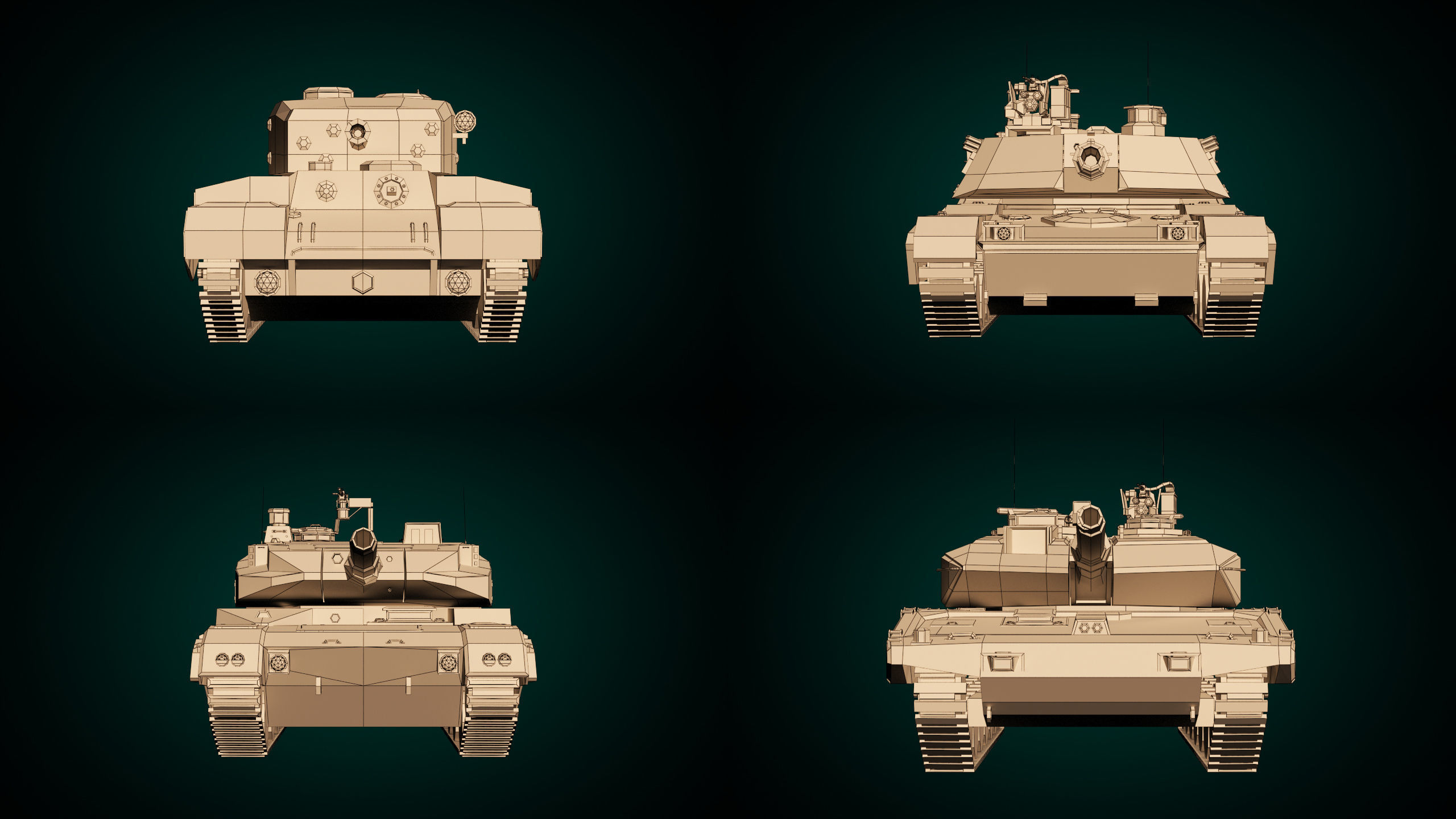 Low Poly Tank Pack 01 3D Model Collection_14