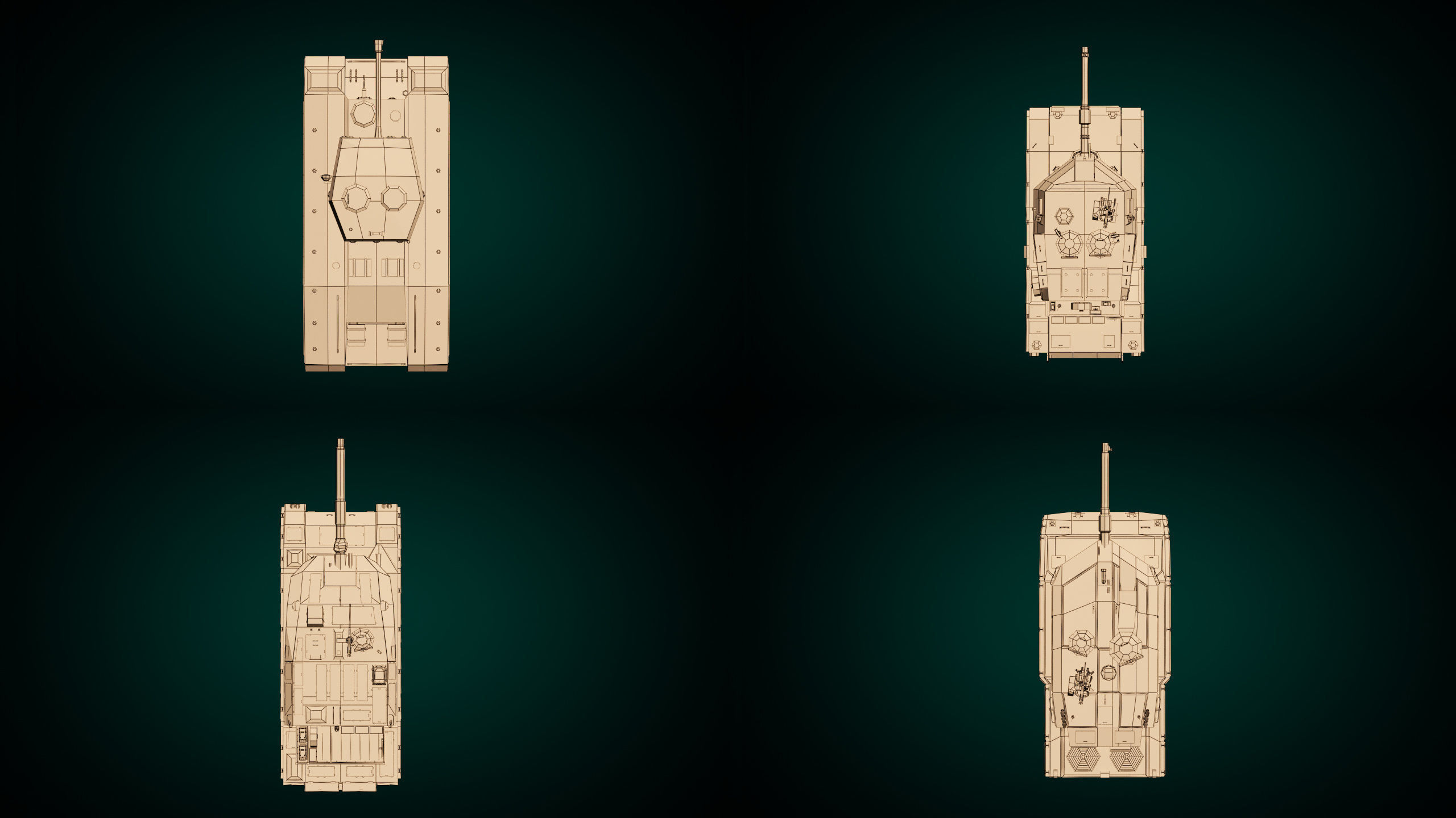 Low Poly Tank Pack 01 3D Model Collection_17