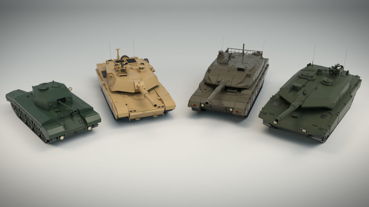 Low Poly Tank Pack 01 3D Model Collection_5