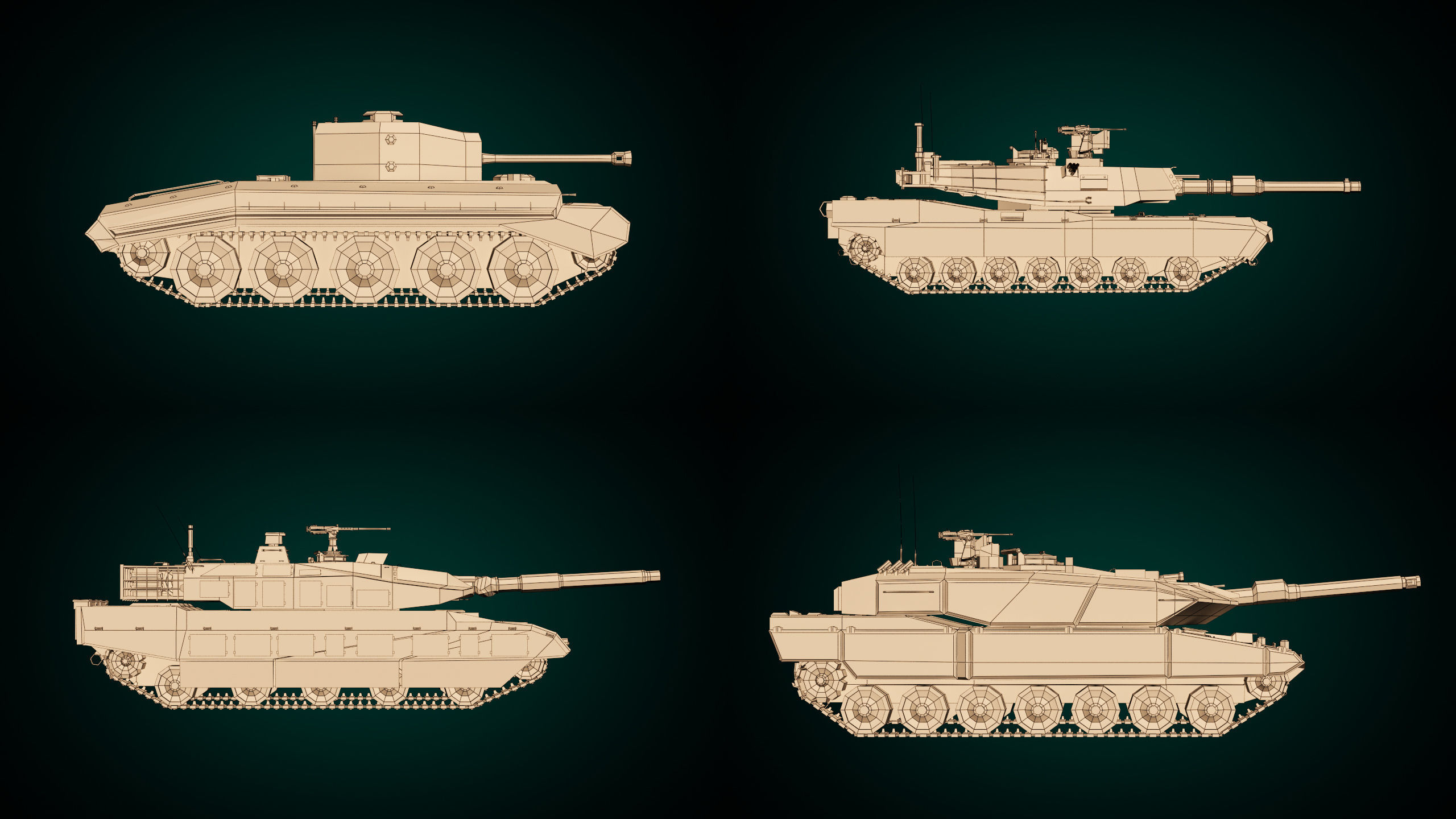 Low Poly Tank Pack 01 3D Model Collection_15