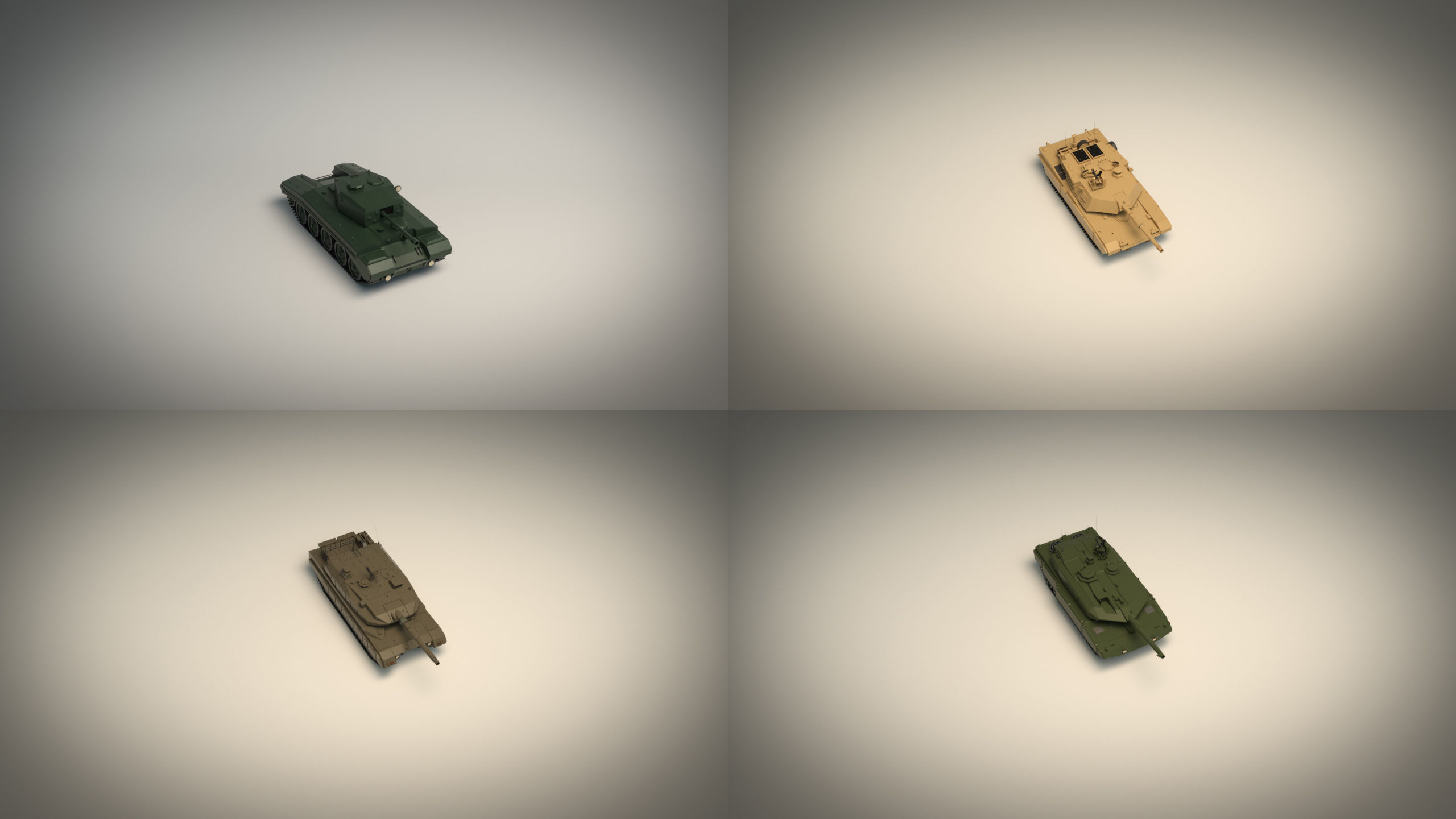 Low Poly Tank Pack 01 3D Model Collection_10