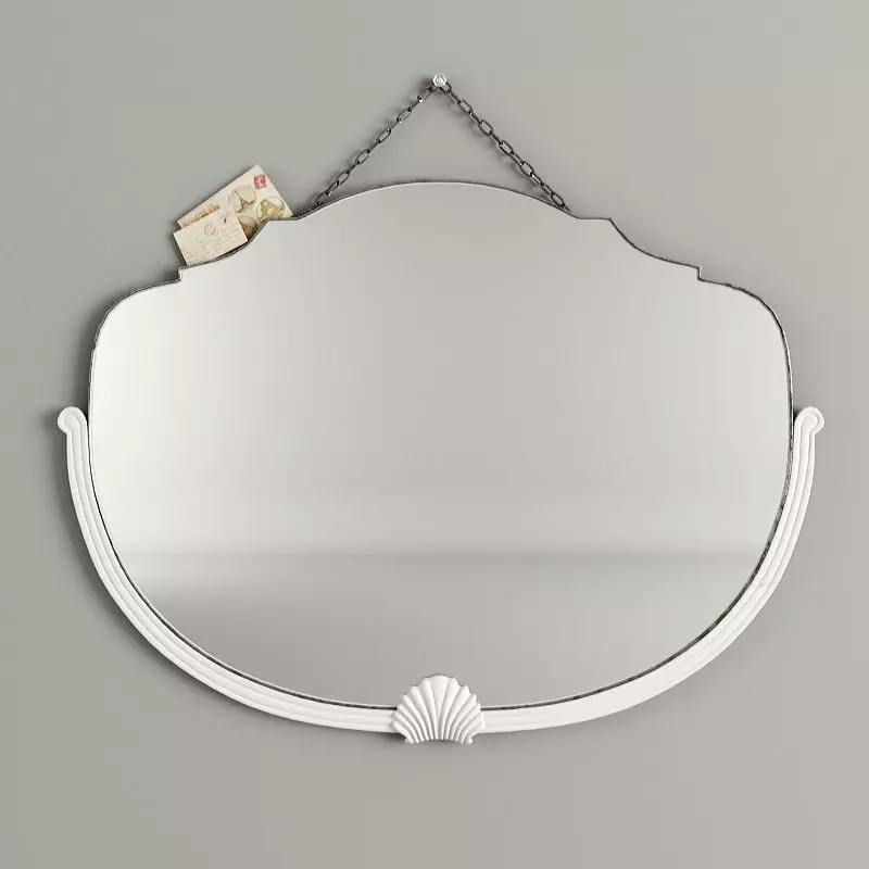 Mirror seashell wall 3D model_0