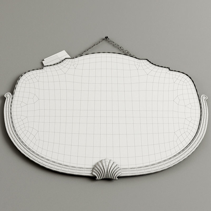 Mirror seashell wall 3D model_5