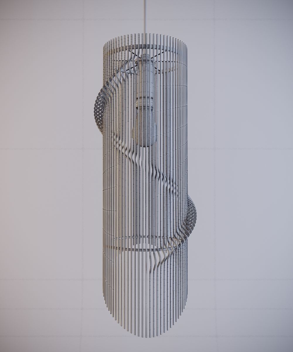 Twisted wooden lamp 3D model_10