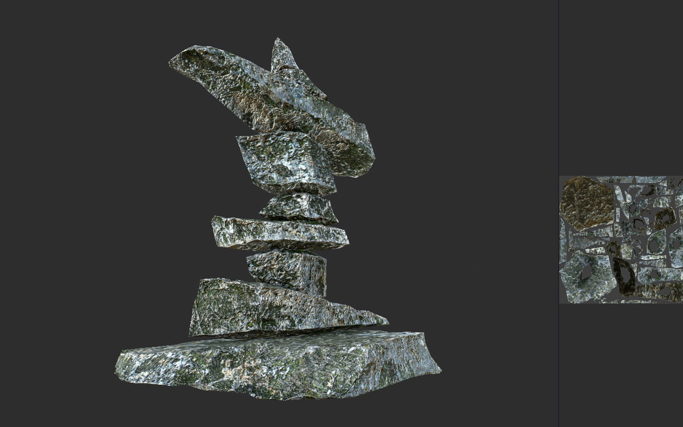 Stone 11 Set 01 PBR Low-poly 3D model_25